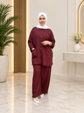Burgundy Luxe Relaxed Co-Ord Set