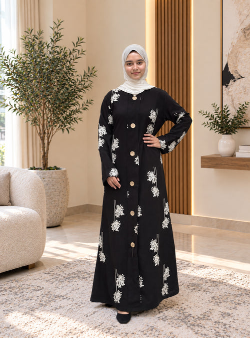 Champagne Floral Elegance Maxi Dress