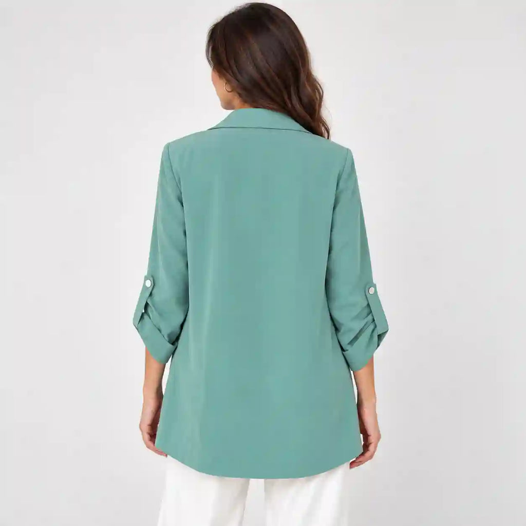 Classic Lapel Blazer Jacket