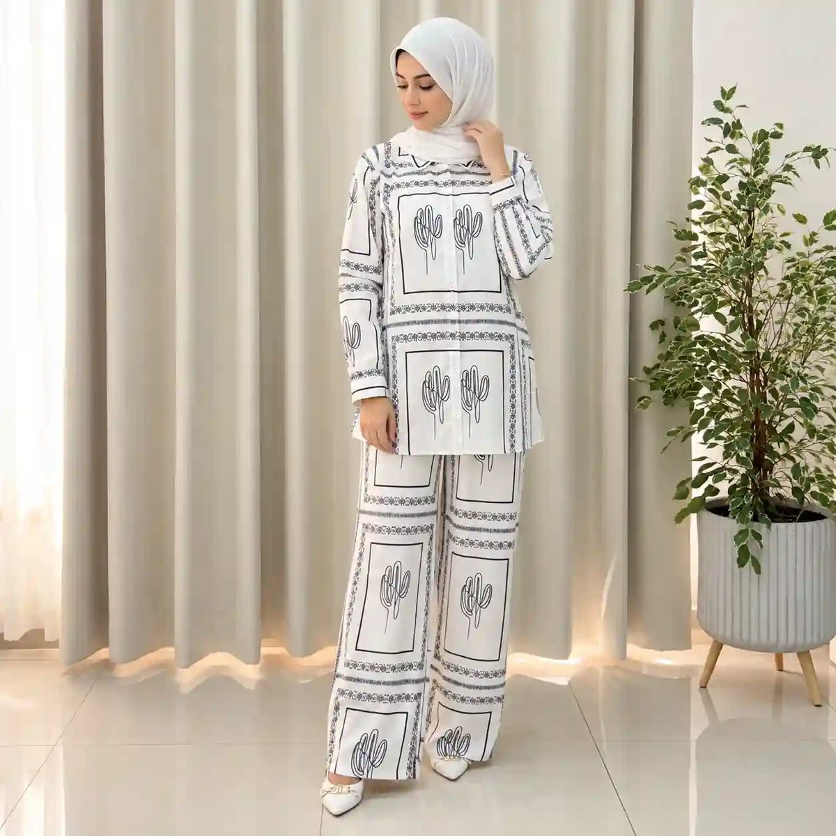 Sahara Cactus Print Co-Ord Set