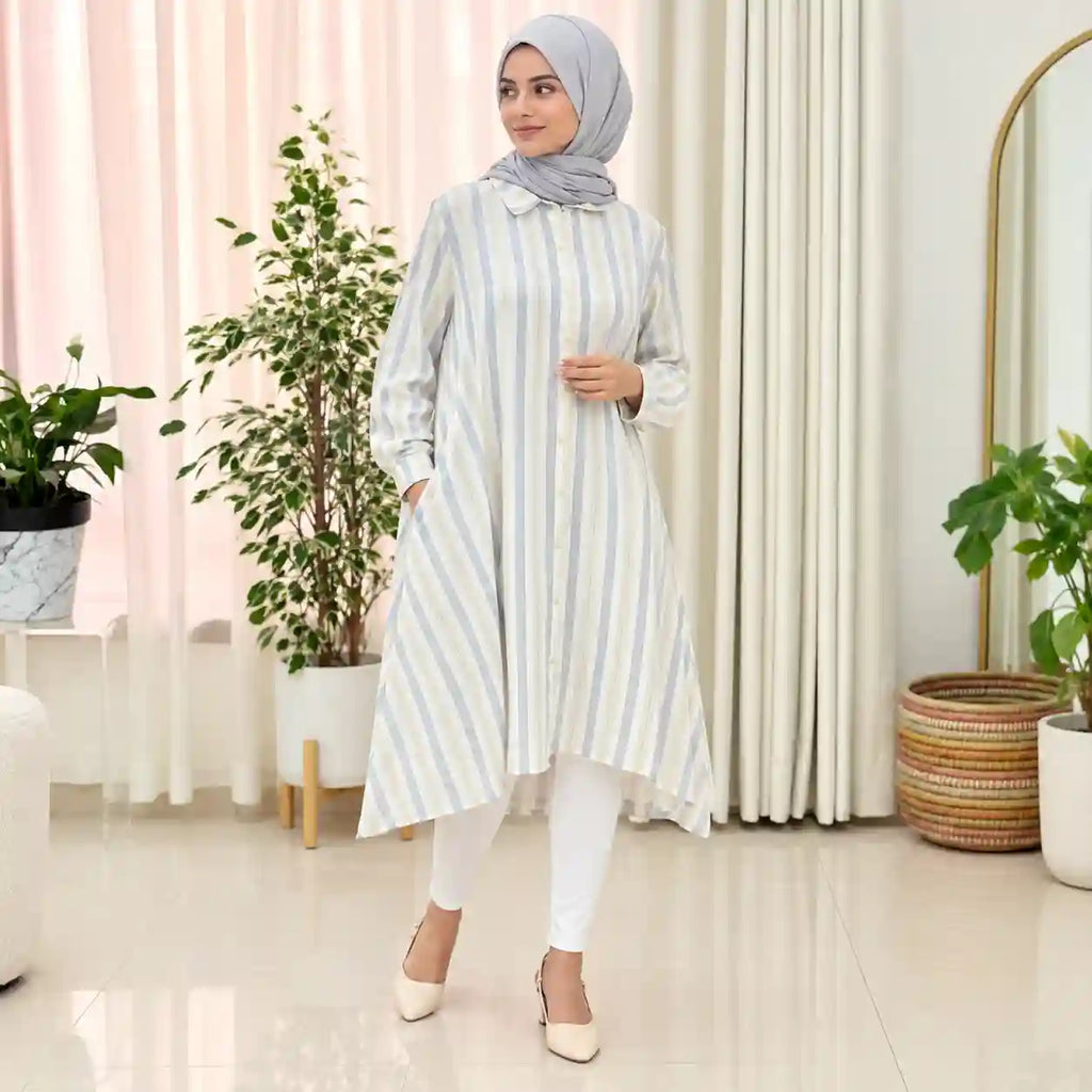 Skyline Striped Modest Tunic