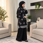 Midnight Bloom Embroidered Co-Ord Set