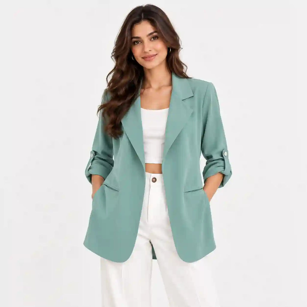 Classic Lapel Blazer Jacket